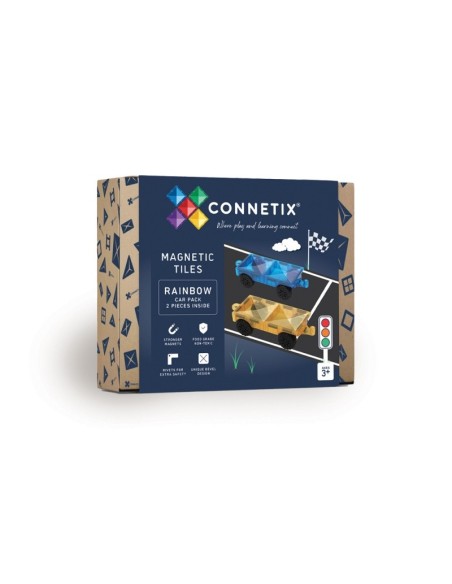 Connetix 2 Pc Car Pack Rainbow