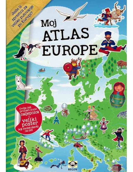 Moj atlas Europe + poster