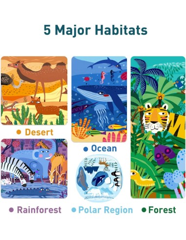 Mideer Životinje svijeta okrugle puzzle (150 kom)