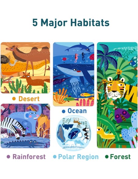 Mideer Životinje svijeta okrugle puzzle (150 kom)