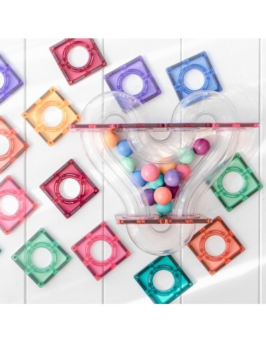 Connetix Tiles – Pastel Ball Run set (106 kom)