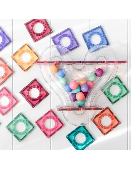 Connetix Tiles – Pastel Ball Run set (106 kom)