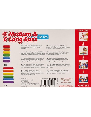 SmartMax SMX 105-XT SET: 6 pcs short + 6 pcs long bars