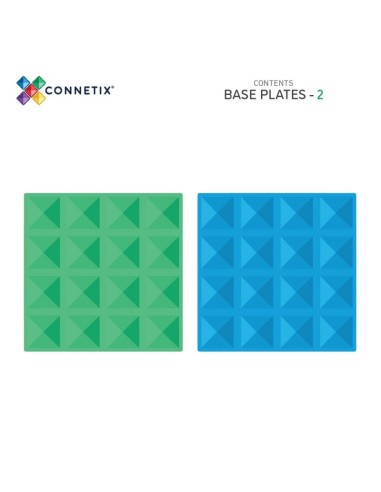 Connetix Tiles – Rainbow osnovna ploča Green & Blue 30X30cm (2 kom)