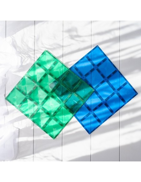 Connetix Tiles – Rainbow osnovna ploča Green & Blue 30X30cm (2 kom)