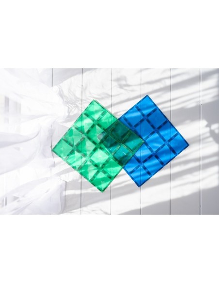 Connetix Tiles – Rainbow osnovna ploča Green & Blue 30X30cm (2 kom)