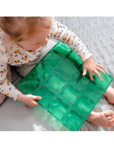 Connetix Tiles – Rainbow osnovna ploča Green & Blue 30X30cm (2 kom)