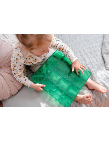 Connetix Tiles – Rainbow osnovna ploča Green & Blue 30X30cm (2 kom)