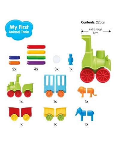 Magnetni set SmartMax My first animal train (22 kom, uzrast: 1-5)