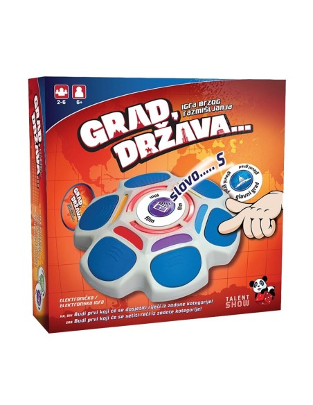 Društvena igra Grad, država (2-6 igrača, uzrast: 6+)