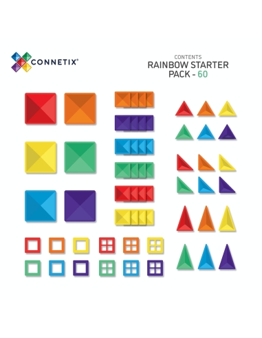 Connetix Tiles – Rainbow Starter set (60 kom)