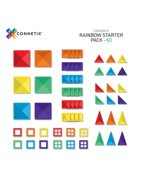Connetix Tiles – Rainbow Starter set (60 kom)