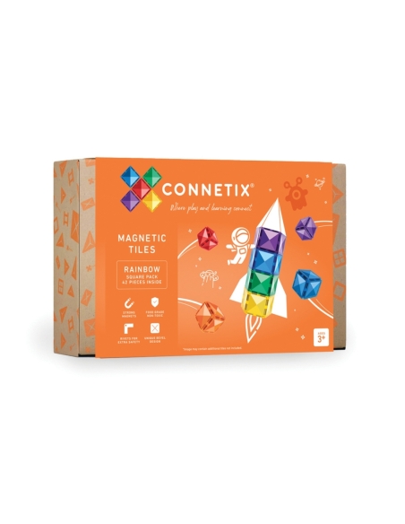 Connetix Tiles – Rainbow set Square (42 kom)