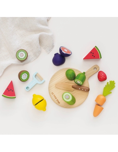 LE TOY VAN Set drvena daska, voće i povrće za rezanje