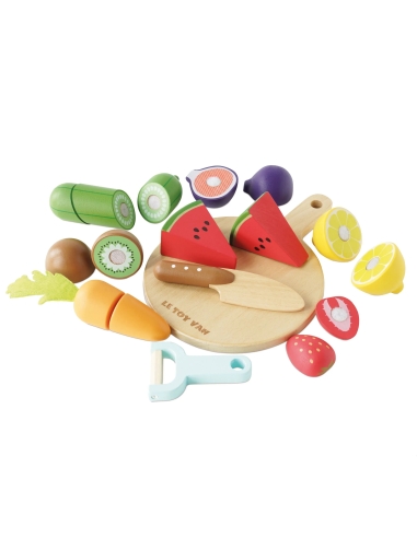 LE TOY VAN Set drvena daska, voće i povrće za rezanje