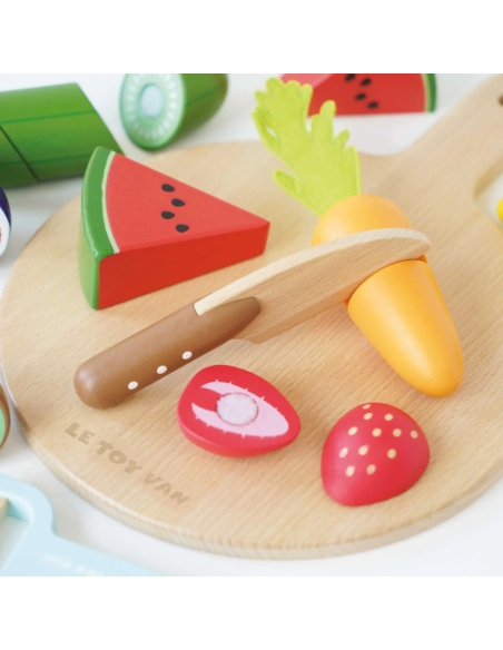 LE TOY VAN Set drvena daska, voće i povrće za rezanje