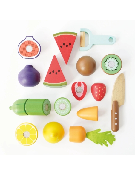 LE TOY VAN Set drvena daska, voće i povrće za rezanje