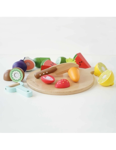 LE TOY VAN Set drvena daska, voće i povrće za rezanje