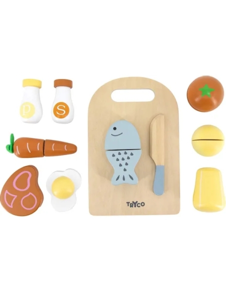 Tryco Set drvena daska i hrana za rezanje