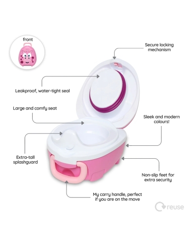 My Carry Potty prenosna tuta – Pink Dragon