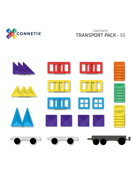Connetix Tiles – Rainbow Transport set (50 kom)