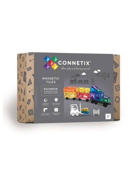 Connetix 50 pc Rainbow Transport Pack