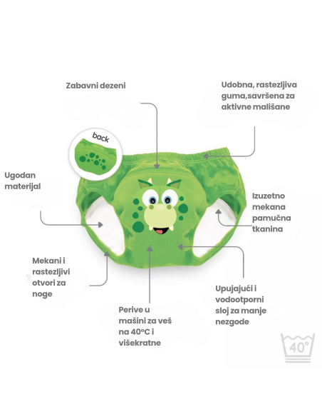 My Little Training Pants – Dinosaur – 3kom