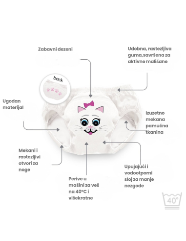 My Little Training Pants – Mačka – 3kom