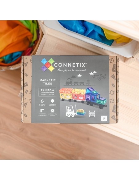 Connetix Tiles – Rainbow Transport set (50 kom)