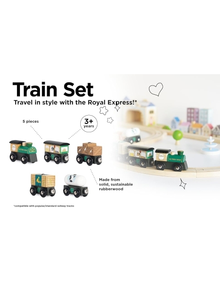 Le Toy Van set drvenih vozića – Great Green Train