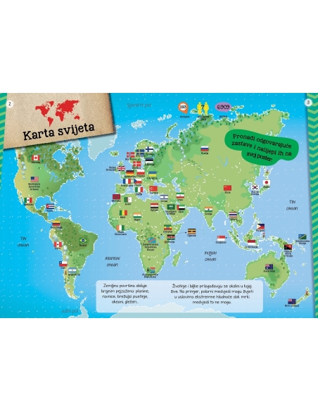 Moj atlas svijeta + poster