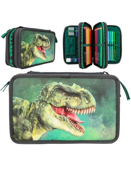 Dino World pernica na tri kata napunjena zelena 3D