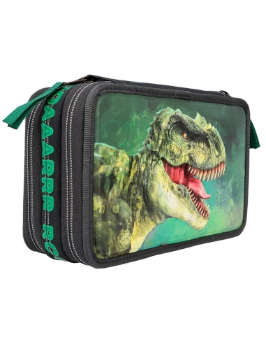 Dino World pernica na tri kata napunjena zelena 3D