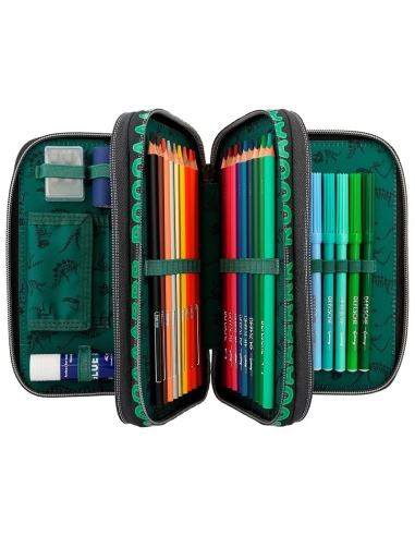 Dino World pernica na tri kata napunjena zelena 3D