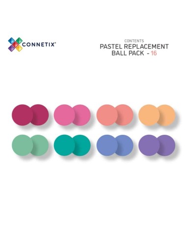 Connetix Tiles – Pastel Ball Run Replacement set (16 kom)