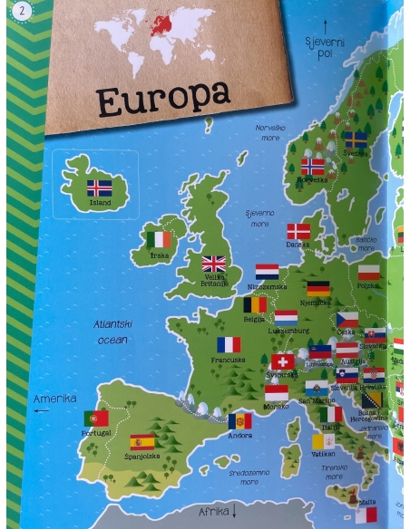 Moj atlas Europe + poster