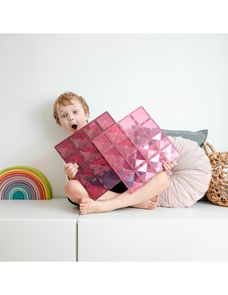 Connetix Tiles – Pastel osnovna ploča Pink & Berry 30X30cm (2 kom)