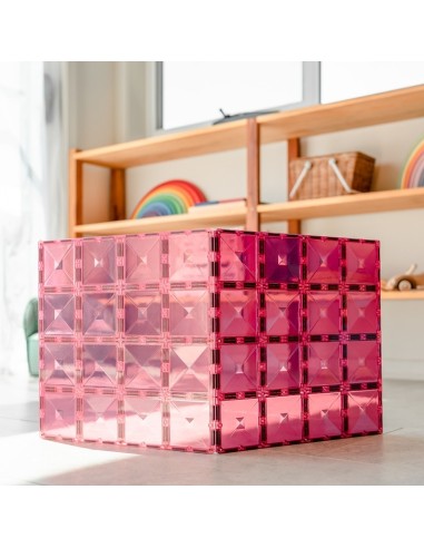 Connetix Tiles – Pastel osnovna ploča Pink & Berry 30X30cm (2 kom)