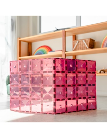 Connetix Tiles – Pastel osnovna ploča Pink & Berry 30X30cm (2 kom)