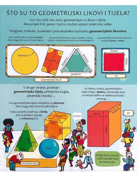 Geometrijski likovi i tijela – Slikovnica s prozorčićima