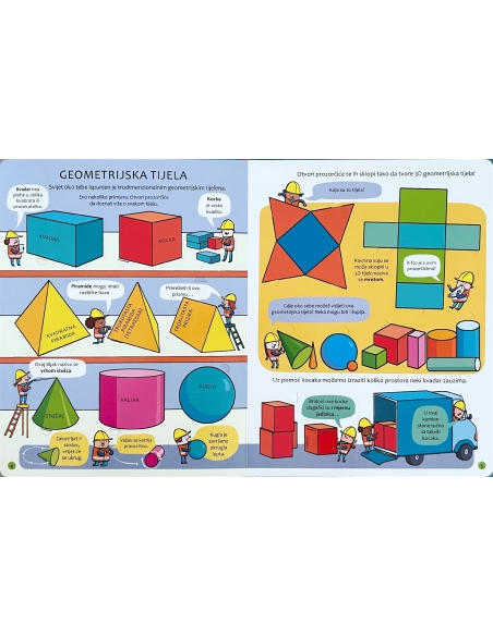 Geometrijski likovi i tijela – Slikovnica s prozorčićima