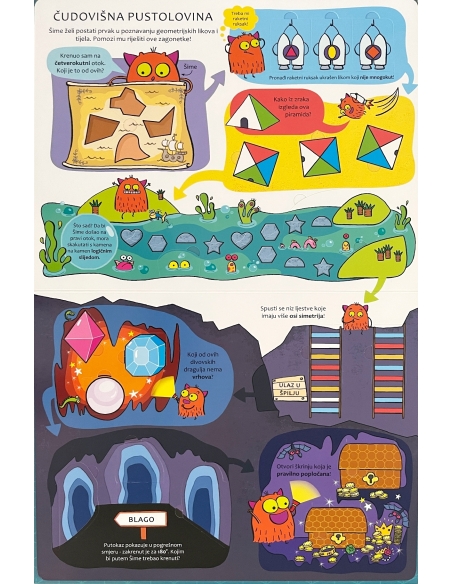 Geometrijski likovi i tijela – Slikovnica s prozorčićima