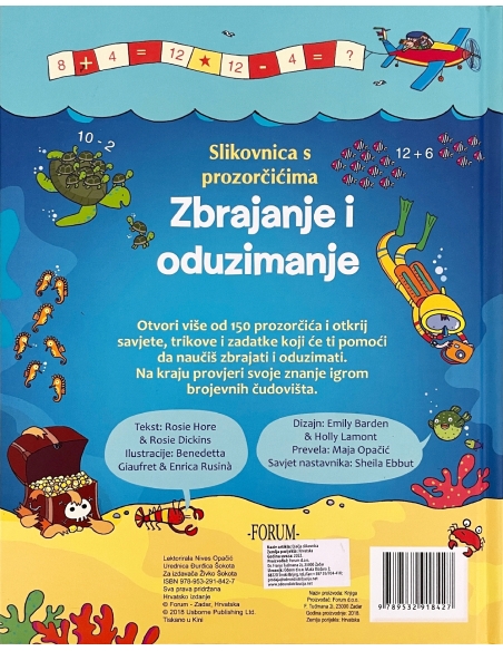 ZBRAJANJE I ODUZIMANJE-SLIKOVNICA S PROZORČIĆIMA