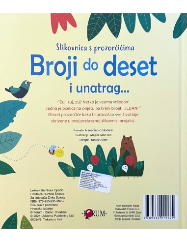 Broji do deset i unatrag - slikovnica s prozorčićima