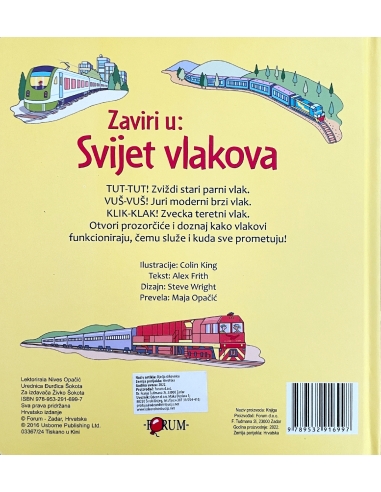 Zaviri u Svijet vlakova - slikovnica s prozorčićima