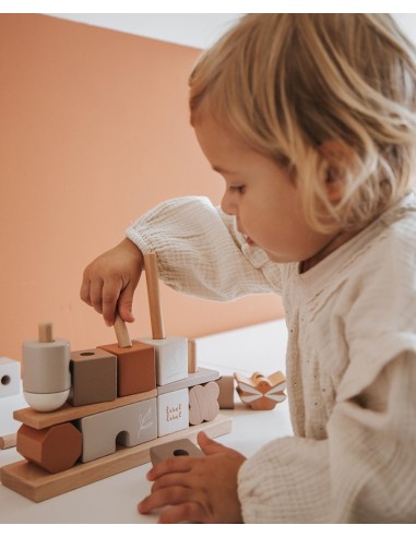 Label Label Stacking Blocks House Nougat