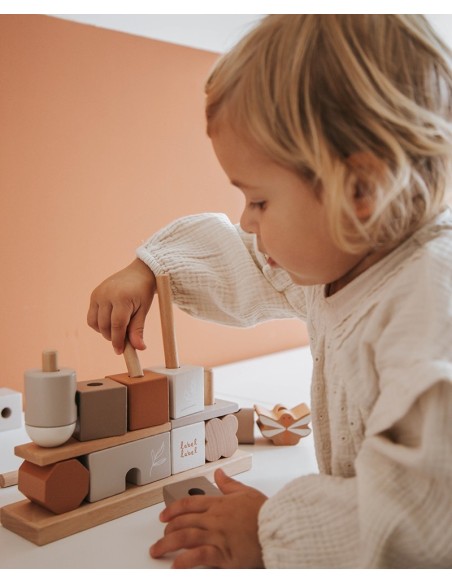 Label Label Stacking Blocks House Nougat