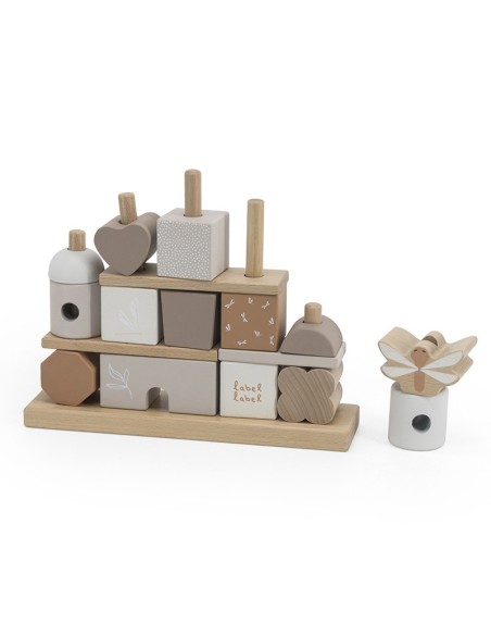 Label Label Stacking Blocks House Nougat