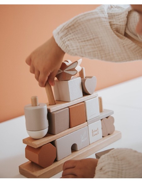 Label Label Stacking Blocks House Nougat