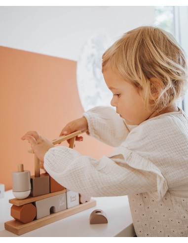 Label Label Stacking Blocks House Nougat